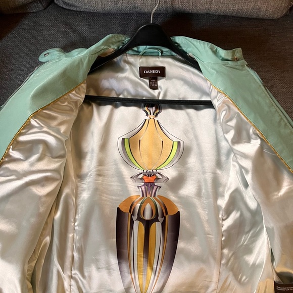 Danier Teal Leather Jacket - Picture 4 of 6